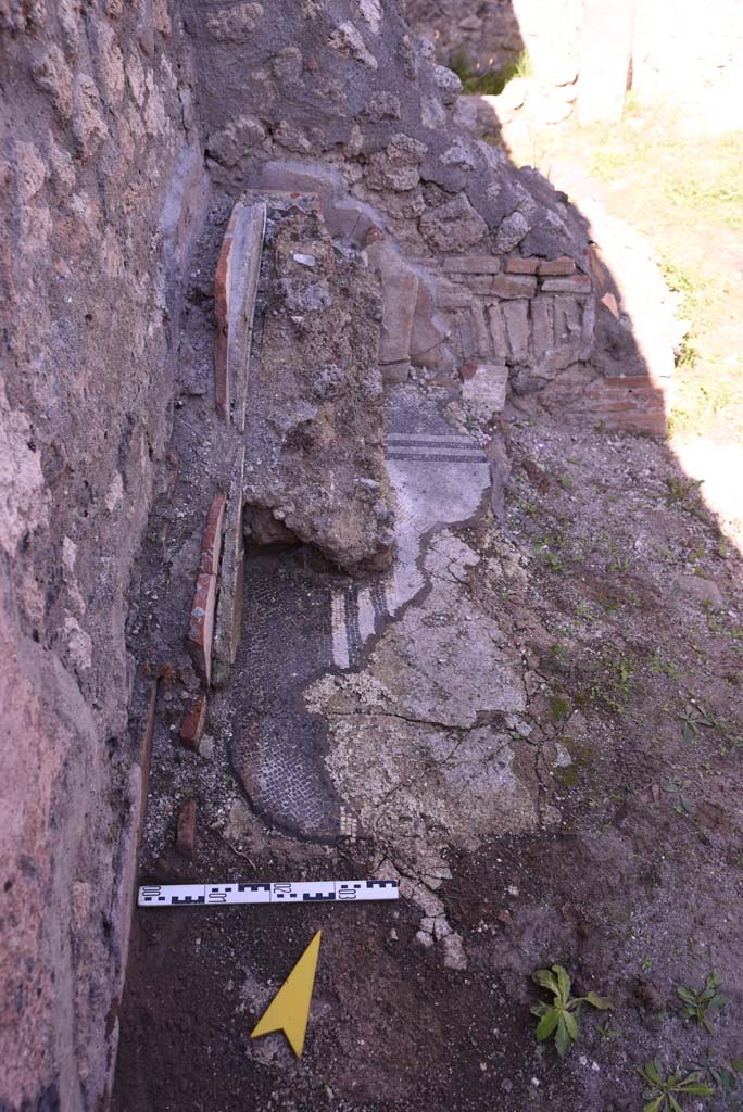 I.4.25/I.4.5 Pompeii. October 2019. Calidarium 41, detail from north-west corner.
Foto Tobias Busen, ERC Grant 681269 DÉCOR.