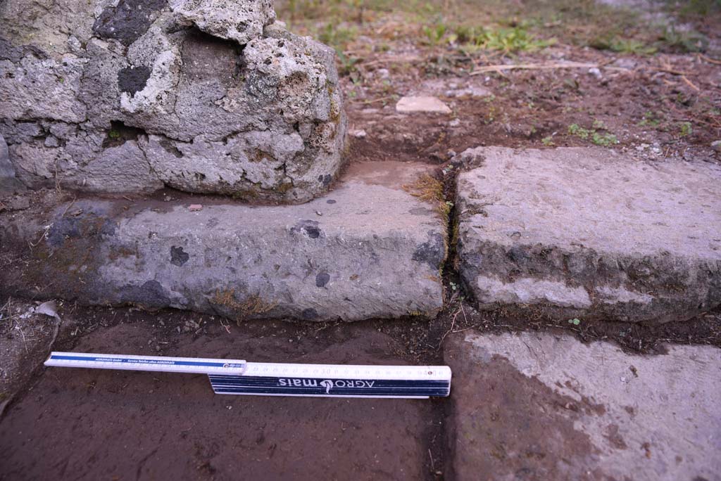 I.4.25/I.4.5 Pompeii. October 2019. Atriolo 43, detail from north-west corner of impluvium.
Foto Tobias Busen, ERC Grant 681269 DÉCOR.