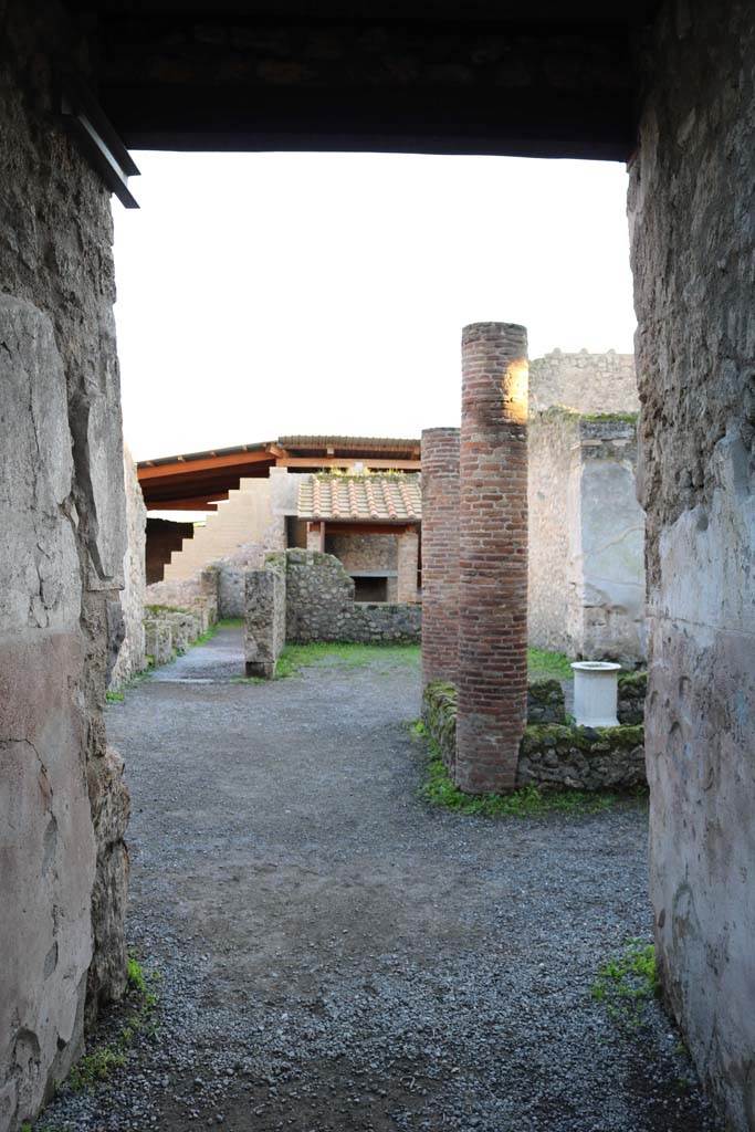 I.6.2 Pompeii. December 2018.
Looking south along entrance corridor/fauces towards atrium and across to tablinum.
Photo courtesy of Aude Durand.