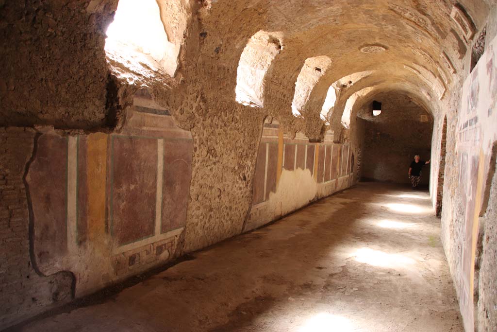 I.6.2 Pompeii. September 2019. Looking west along south side of north wing of cryptoporticus. Photo courtesy of Klaus Heese.