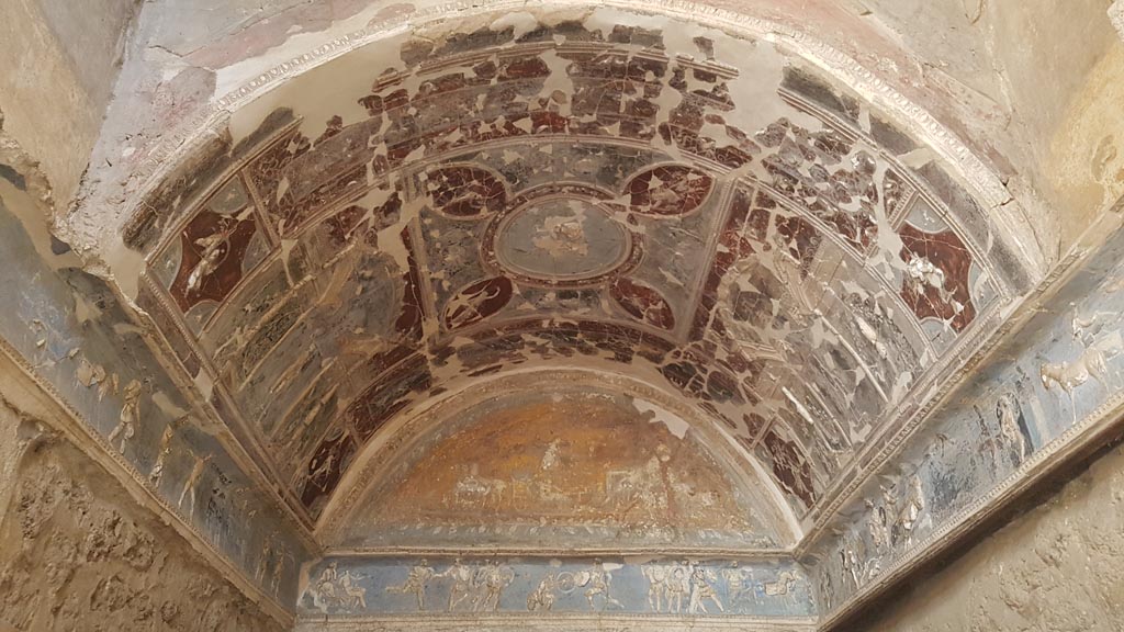 I.6.4 Pompeii. August 2023. Room 16, vault of sacellum. Photo courtesy of Maribel Velasco.