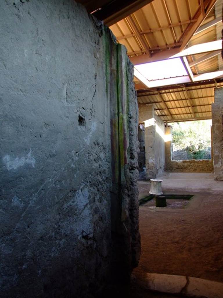 I.6.4 Pompeii. March 2009. Room 17, Doorway to Room 1, Atrium, in south east corner