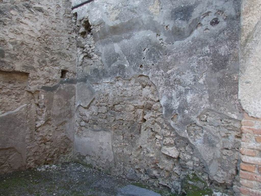I.6.5 Pompeii. December 2007. West wall which also had the stairs to the upper floor from entrance I.6.6.