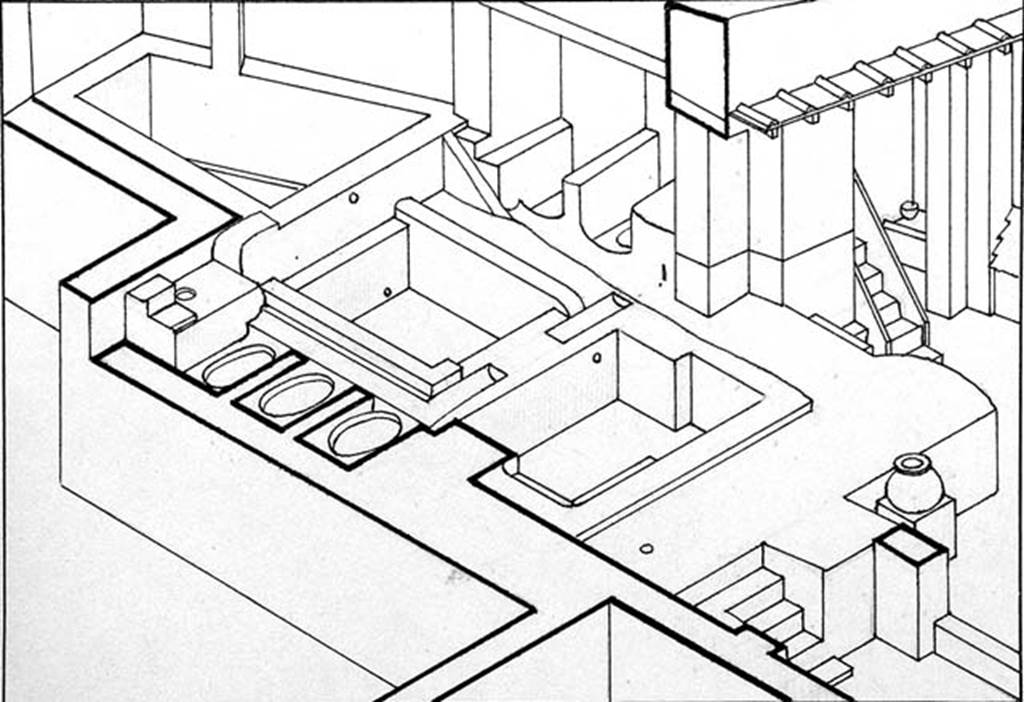 I.6.7 Pompeii. December 2004. Plan of area of fullonica. Photo courtesy of Nicolas Monteix.