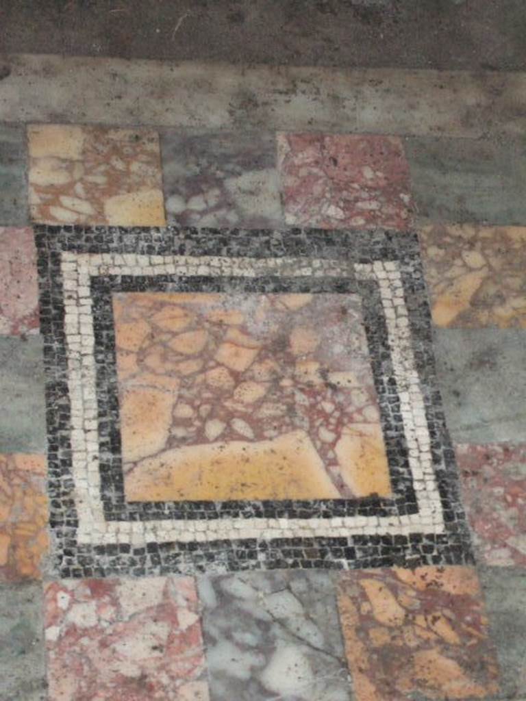 I.6.15 Pompeii. December 2007. Room 12, central emblema of coloured marble.