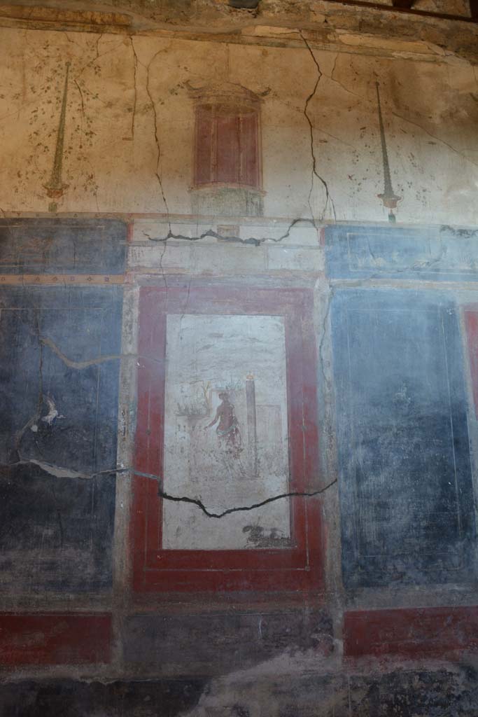 I.6.15 Pompeii. October 2019. Room 12, central panel and upper west wall.
Foto Annette Haug, ERC Grant 681269 DÉCOR