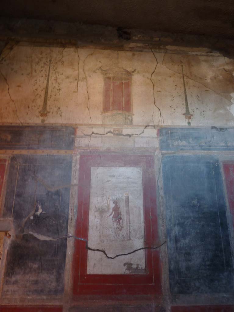 I.6.15 Pompeii. October 2014. Room 12, central panel and upper west wall.
Foto Annette Haug, ERC Grant 681269 DÉCOR