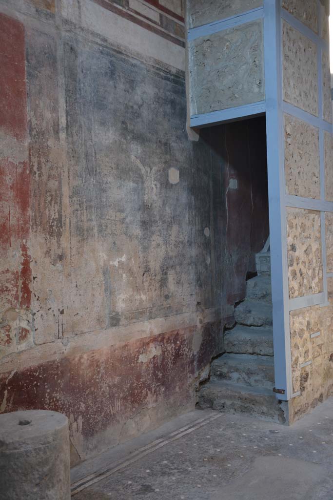 I.6.15 Pompeii. March 2019. Room 3, stairs to upper floor in north-west corner of atrium 4.
Foto Annette Haug, ERC Grant 681269 DÉCOR