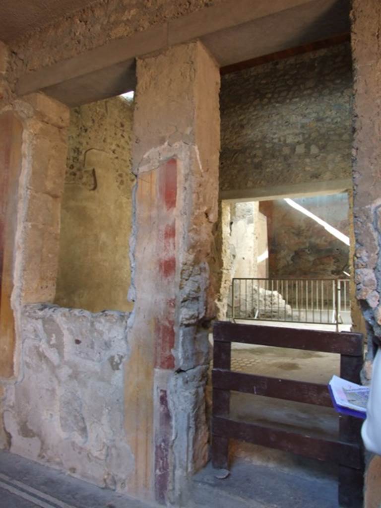 I.6.15 Pompeii. March 2009. Doorway to Room 6, Tablinum with window. North side of atrium.