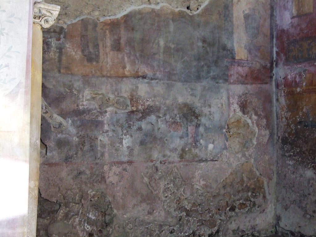 I.6.15 Pompeii. December 2007. Room 9, west wall of small garden.