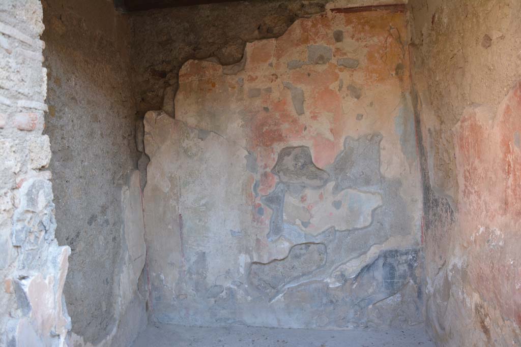 I.7.7 Pompeii. October 2019. East wall of ala, with remaining detail of painted decoration.
Foto Annette Haug, ERC Grant 681269 DÉCOR.