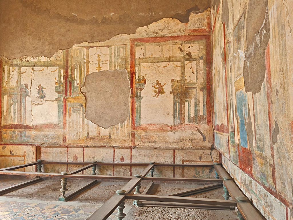 I.7.11 Pompeii. March 2024. Looking towards west wall and north-west corner. Photo courtesy of Giuseppe Ciaramella.