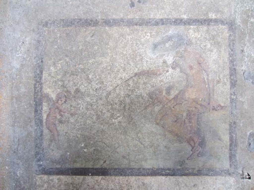 I.7.11 Pompeii. March 2012. Wall painting of Venus or Aphrodite Pescatrice from west wall. Photo courtesy of Marina Fuxa.