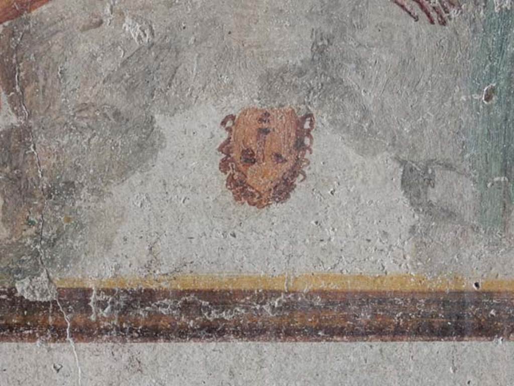 I.7.11 Pompeii. May 2017. Detail from central wall painting on north wall. Photo courtesy of Buzz Ferebee.