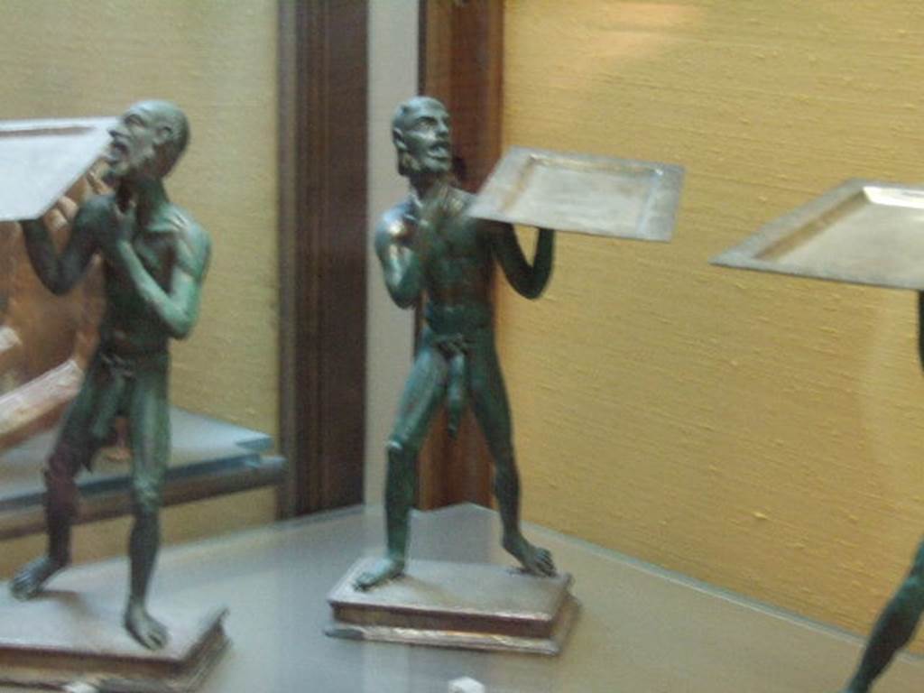Bronze statues found in I.7.10-12. Now in Naples Archaeological Museum