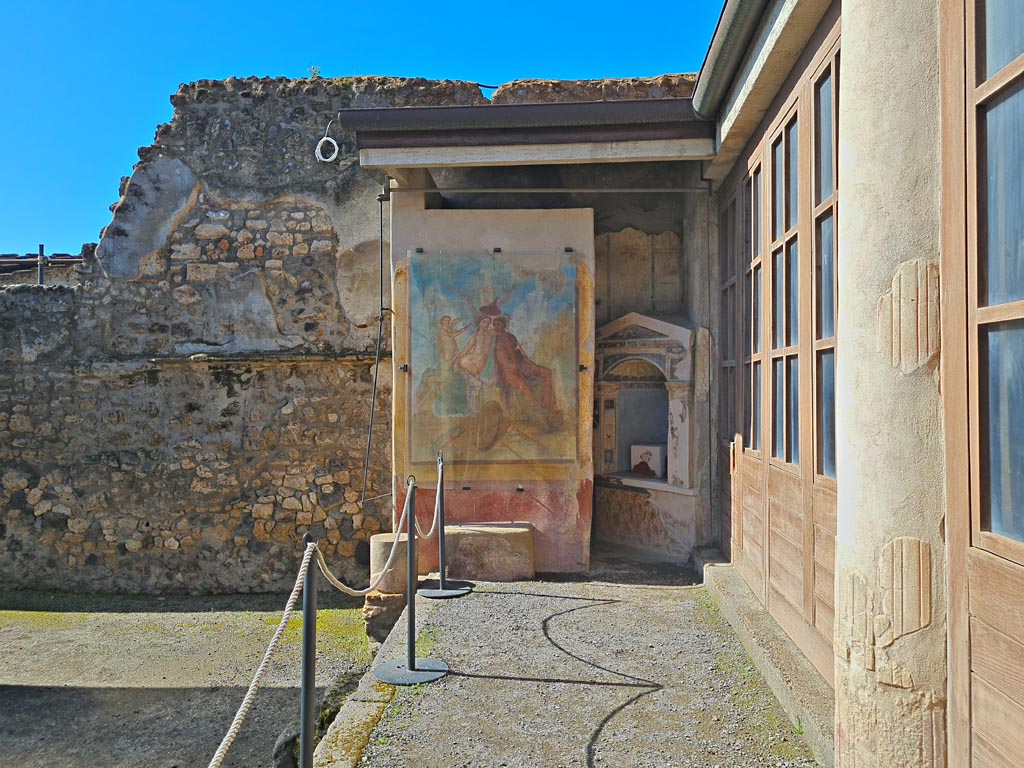 I.7.12 Pompeii. March 2024. Looking towards west wall of north portico. Photo courtesy of Giuseppe Ciaramella.
