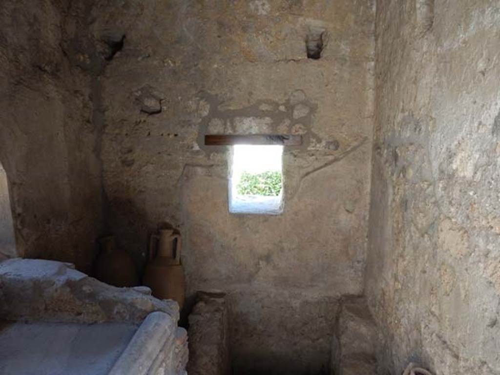I.7.12 Pompeii. May 2017. Looking towards south wall of kitchen with window overlooking garden area. Photo courtesy of Buzz Ferebee.