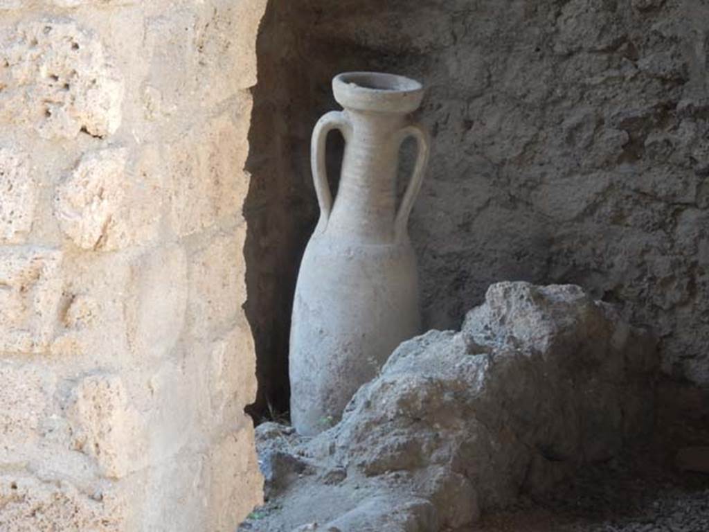 I.7.19 Pompeii. May 2017. Looking east in small room on east side of steps in south-east corner of garden area. Photo courtesy of Buzz Ferebee.