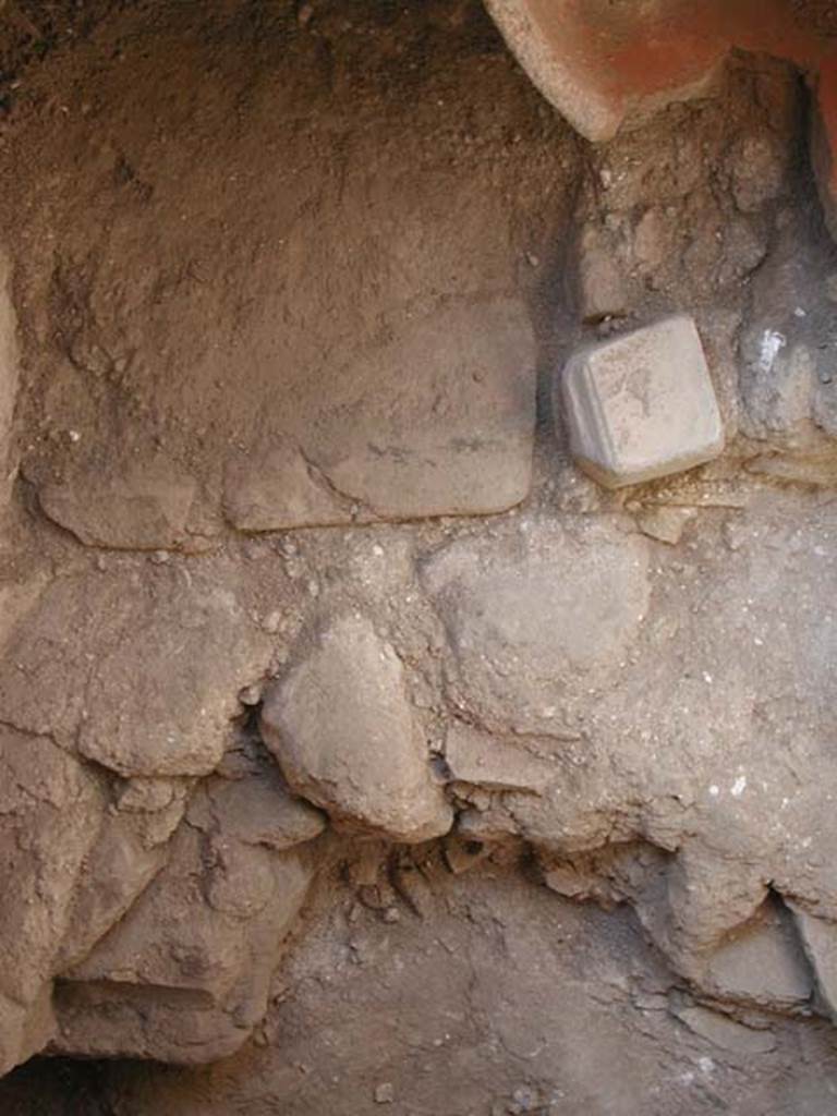 I.8.8 Pompeii. May 2003. Detail from under the counter at the north end. Photo courtesy of Nicolas Monteix.