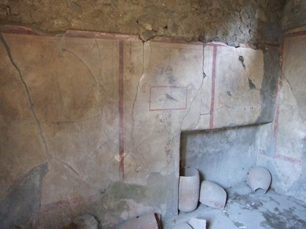 I.8.9 Pompeii. March 2009. Room 4. Cubiculum. North wall with recess.
