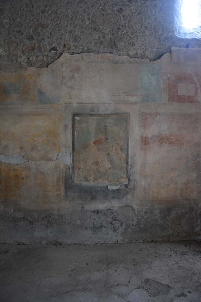 I.8.17 Pompeii. March 2019. Room 9, central panel on south wall of tablinum.
Foto Annette Haug, ERC Grant 681269 DÉCOR.
