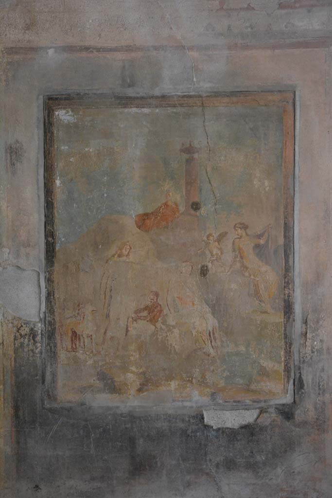 I.8.17 Pompeii. March 2019. Room 9, central wall painting from south wall.
Foto Annette Haug, ERC Grant 681269 DÉCOR.