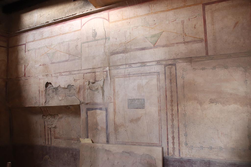 I.8.17 Pompeii. October 2024. Room 14, north wall. Photo courtesy of Klaus Heese.