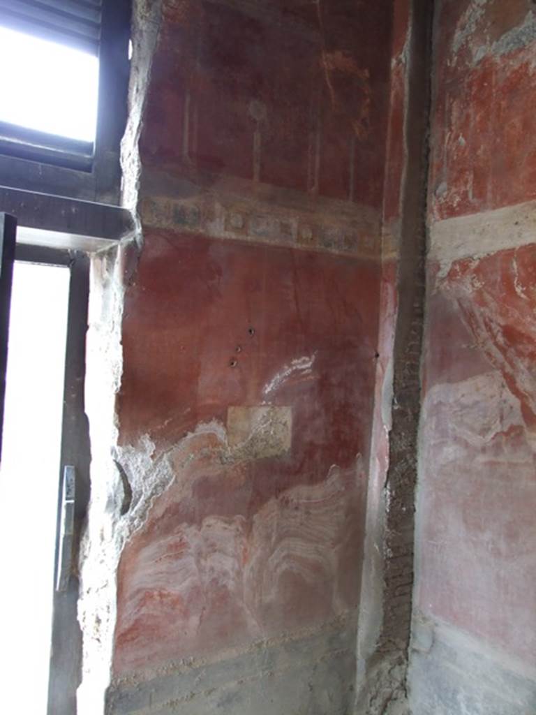 I.9.1 Pompeii. March 2009. Room 11. West wall north of door, and north west corner.
