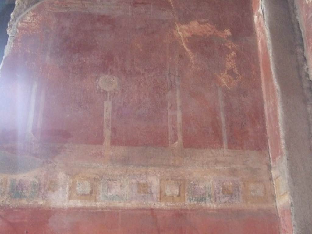 I.9.1 Pompeii. March 2009. Room 11. West wall north of door, upper part.