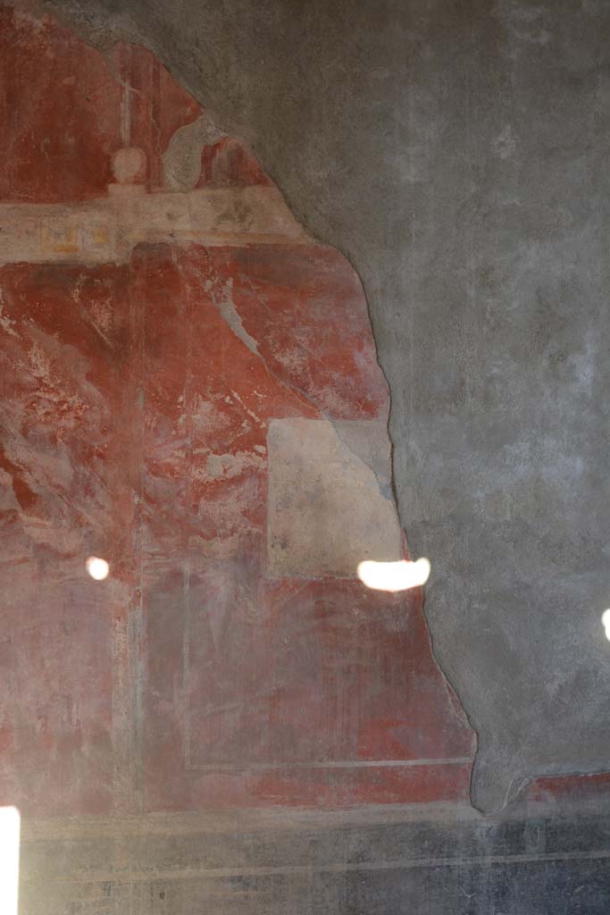 I.9.1 Pompeii. October 2019. Room 11, centre of north wall with illegible wall painting.
Foto Annette Haug, ERC Grant 681269 DÉCOR.