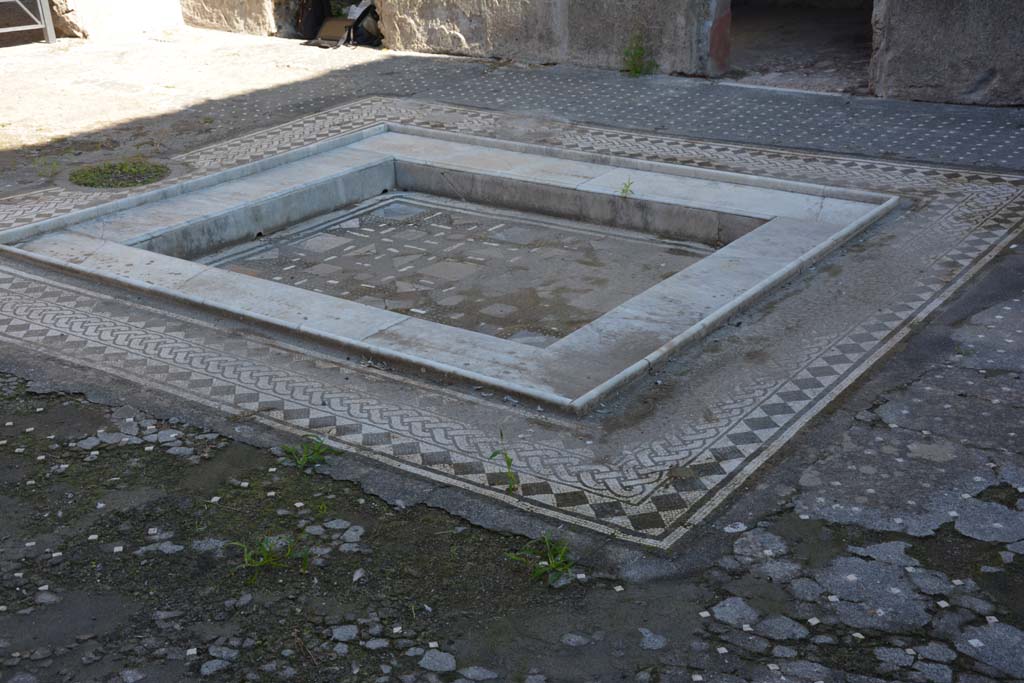 I.9.1 Pompeii. October 2019. Room 2, looking north-east across impluvium in atrium.
Foto Annette Haug, ERC Grant 681269 D�COR.

