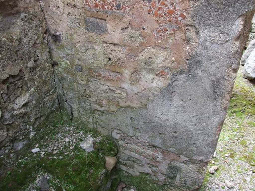 I.9.3 Pompeii. March 2009. Room 8. Latrine. West wall.