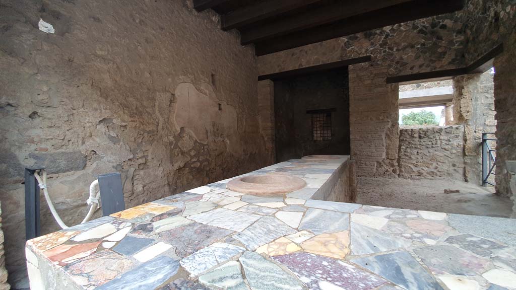 I.9.4 Pompeii. July 2021. Looking south-east across podium towards rear room.
Foto Annette Haug, ERC Grant 681269 DÉCOR.