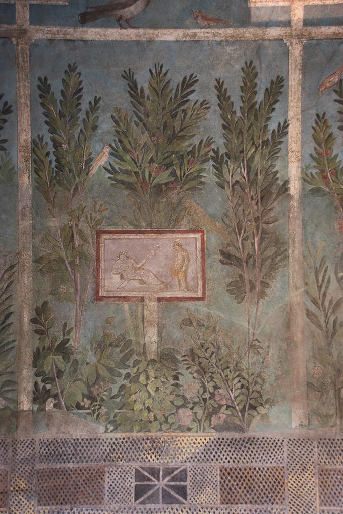 I.9.5 Pompeii. October 2024. Room 5, centre of east wall. Photo courtesy of Klaus Heese