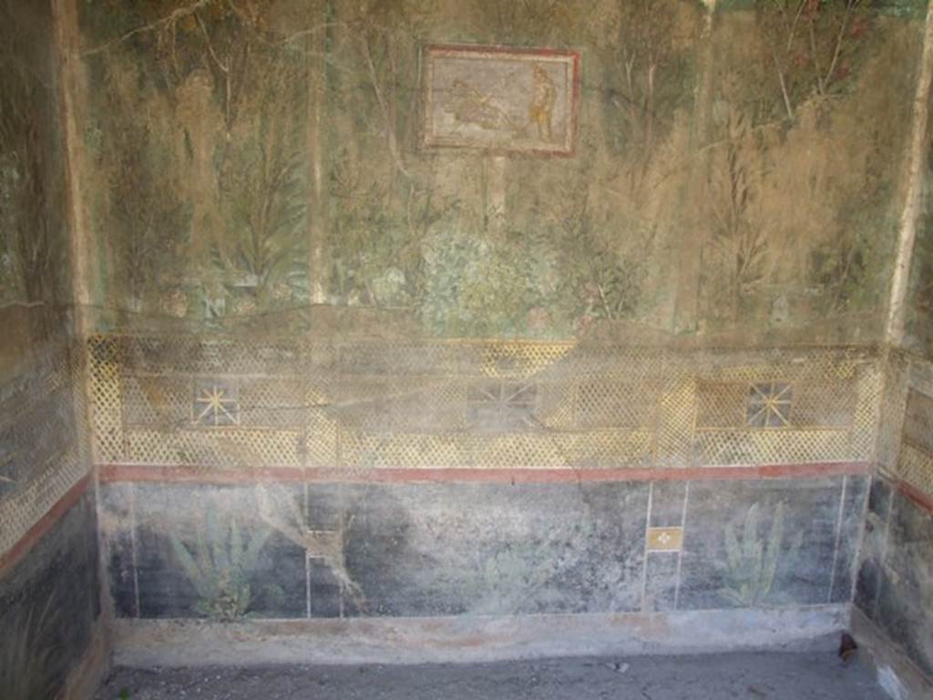 I.9.5 Pompeii. March 2009. Room 5. Cubiculum. East wall lower part.