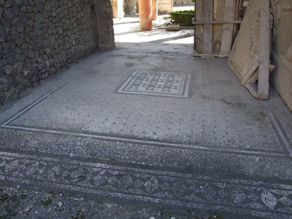I.9.5 Pompeii. March 2009. Room 8 Tablinum. Mosaic floor.