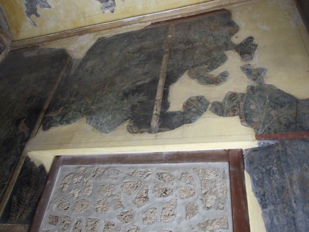 I.9.5 Pompeii. March 2009. Room 11. Cubiculum. South wall. Garden painting of birds in a tree.