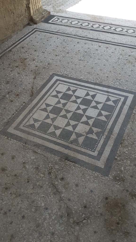 I.9.5 Pompeii. July 2021.
Room 8, detail of flooring in tablinum. Photo courtesy of Davide Peluso.