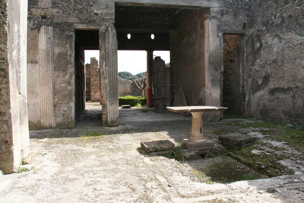 I.9.5 Pompeii. April 2013. Room 3, looking south along east side of atrium. Photo courtesy of Klaus Heese.