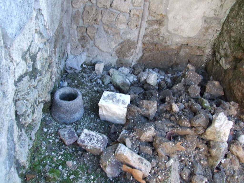 I.9.9 Pompeii. December 2006. Floor of recess under collapsed stairs.