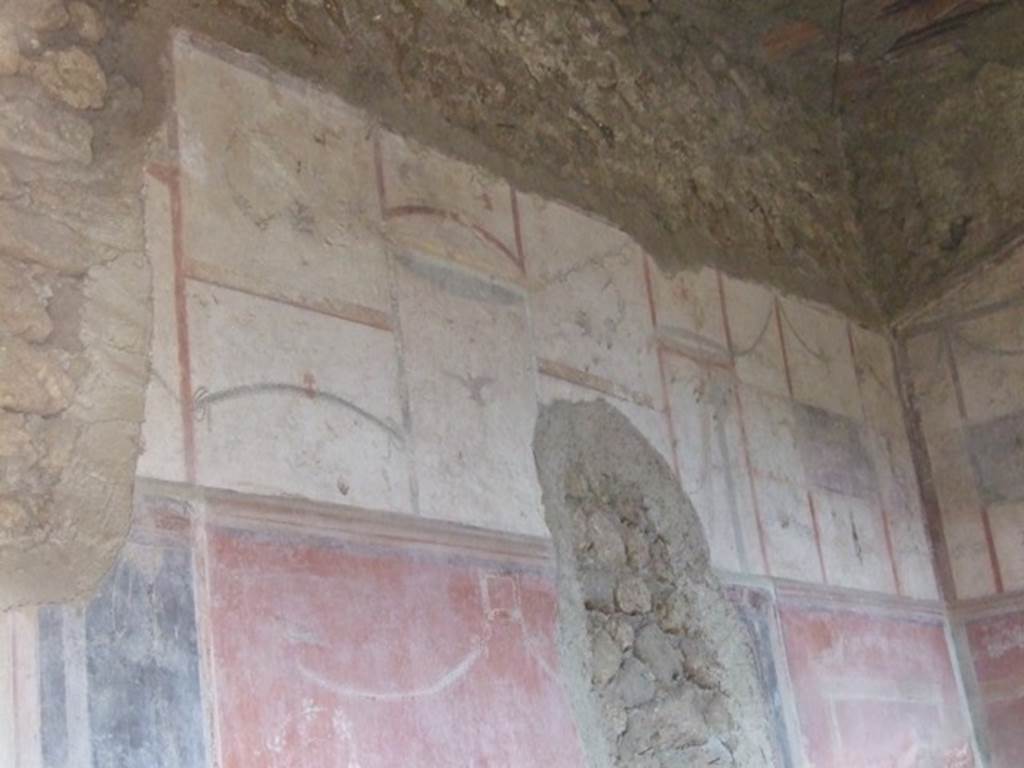 I.9.12 Pompeii. March 2009. Room 6. Painted decoration on upper North wall.