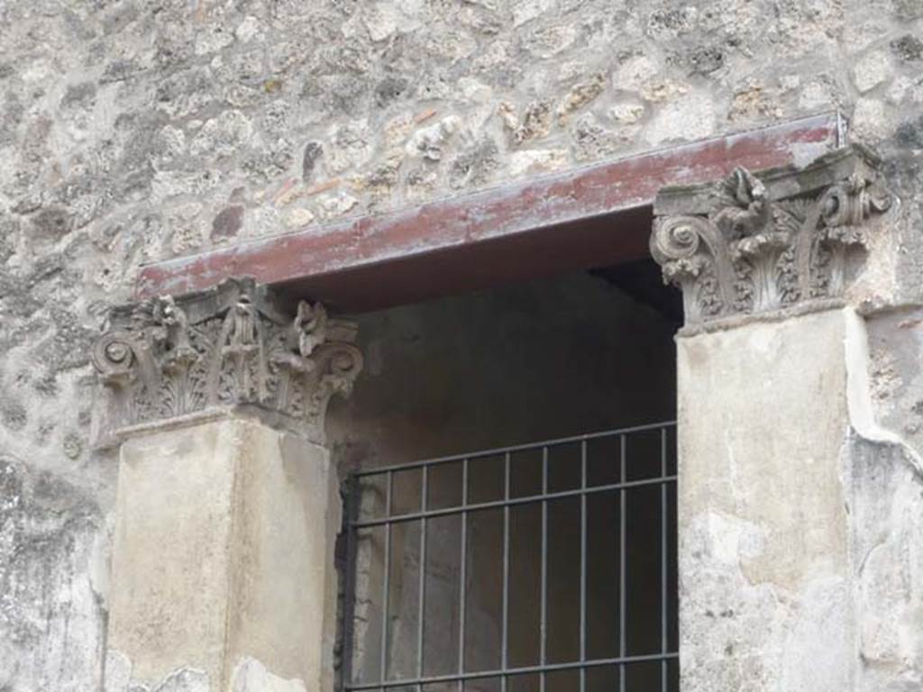 I.10.4 Pompeii. May 2012. Entrance capitals. Photo courtesy of Buzz Ferebee.