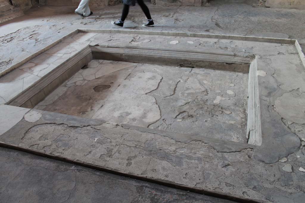 I.10.4 Pompeii. March 2014. Impluvium in atrium.
Foto Annette Haug, ERC Grant 681269 DÉCOR.