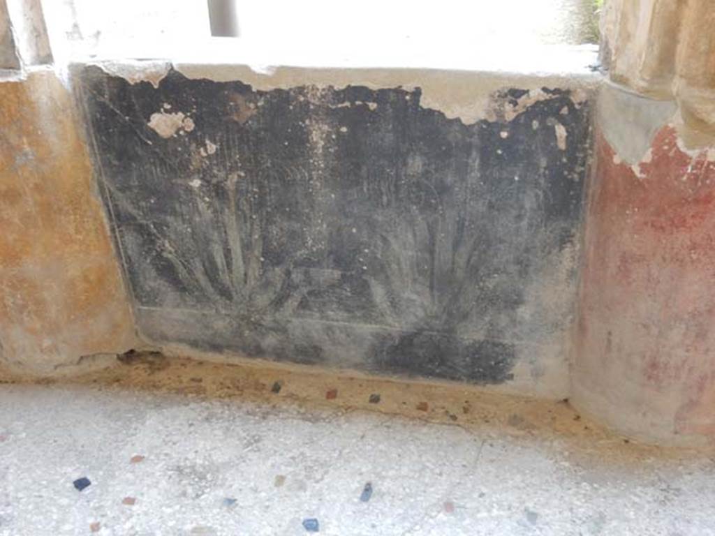 I.10.4 Pompeii. May 2017. Painted pluteus from south portico at west end. Photo courtesy of Buzz Ferebee.