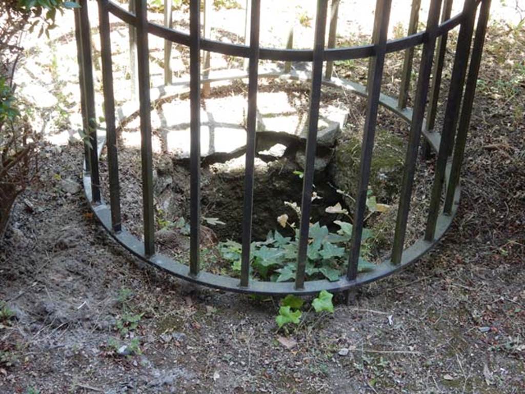 I.10.4 Pompeii. May 2017. Ventilation shaft, or well, for the Sarno canal below, from west side. Photo courtesy of Buzz Ferebee.
