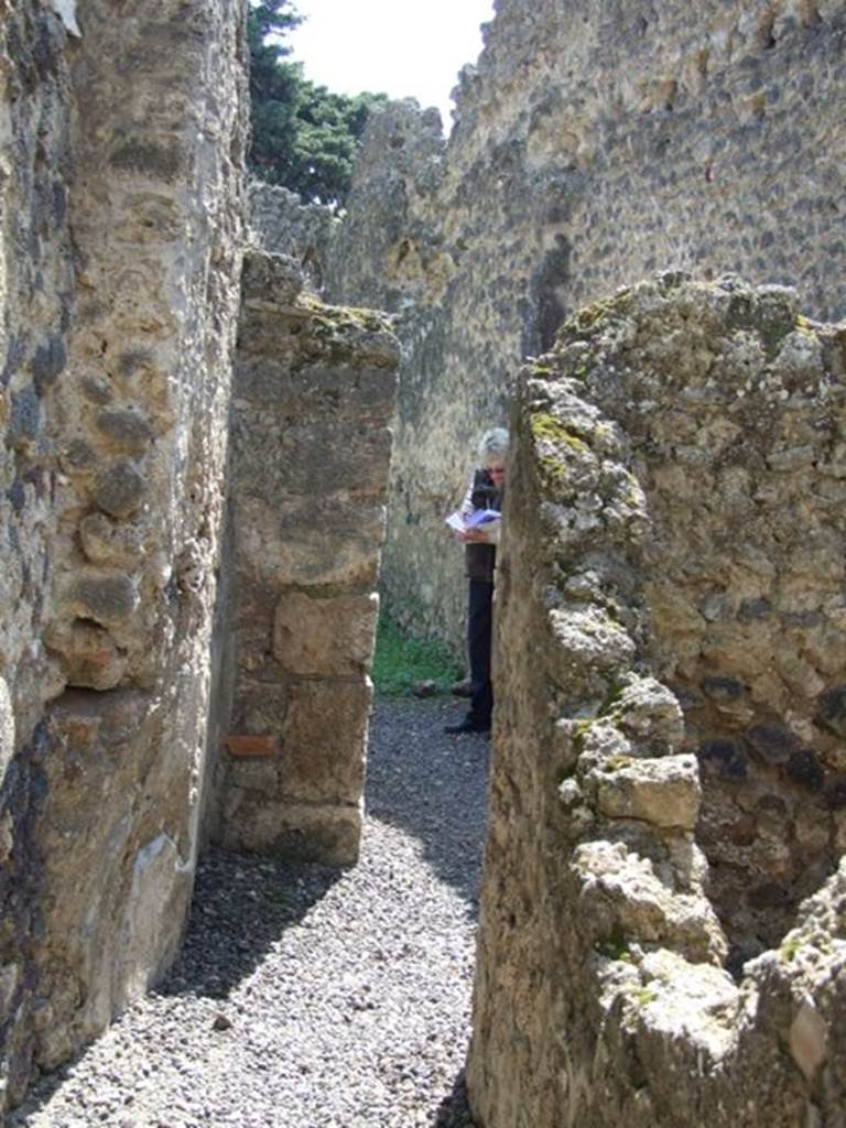 I.10.8 Pompeii. March 2009. Room 7. Corridor to rear and kitchen.