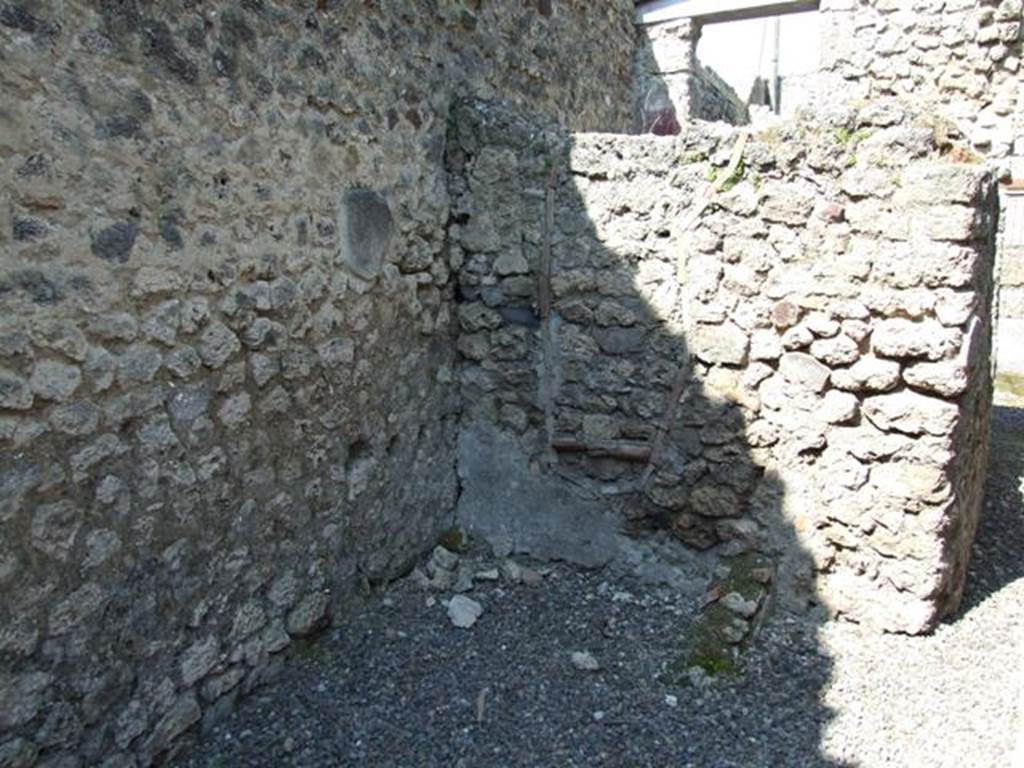 I.10.8 Pompeii. March 2009. Room 9. Looking north to remains of hearth.