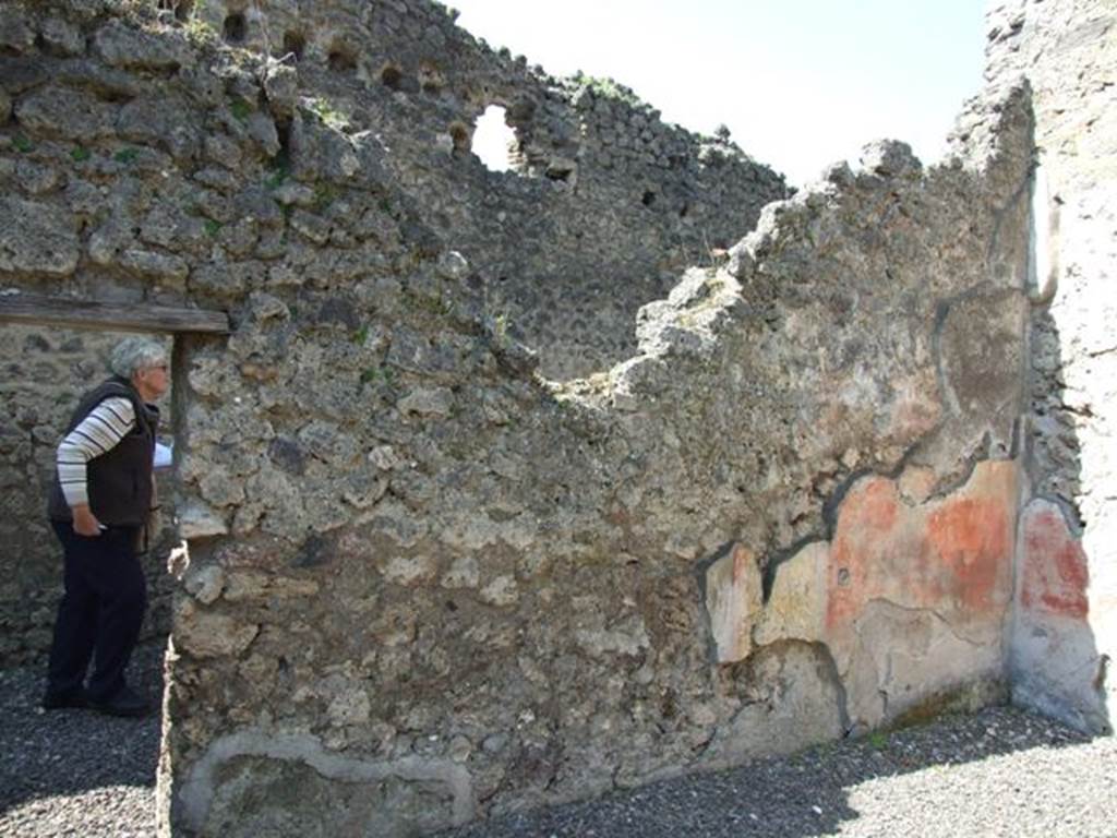 I.10.8 Pompeii. March 2009. Room 10, west wall of triclinium.