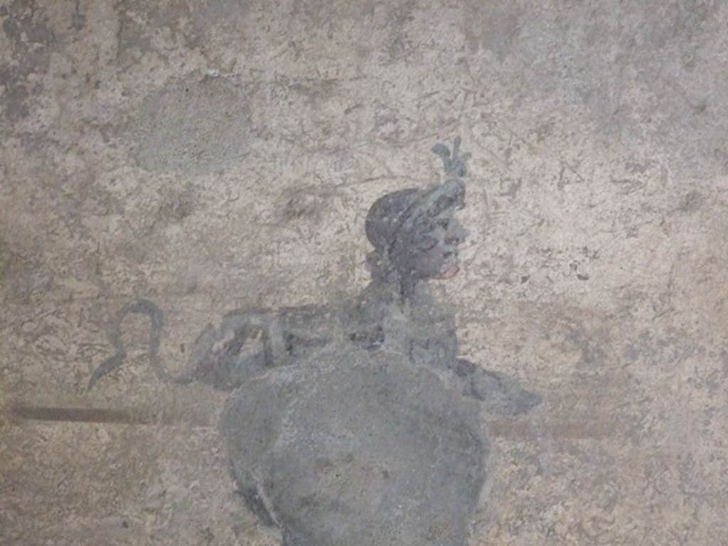 I.10.11 Pompeii. March 2009. Room 7, painting of sphinx from east end of south wall of cubiculum. See Bragantini, de Vos, Badoni, 1981. Pitture e Pavimenti di Pompei, Parte 1. Rome: ICCD. (p.143).