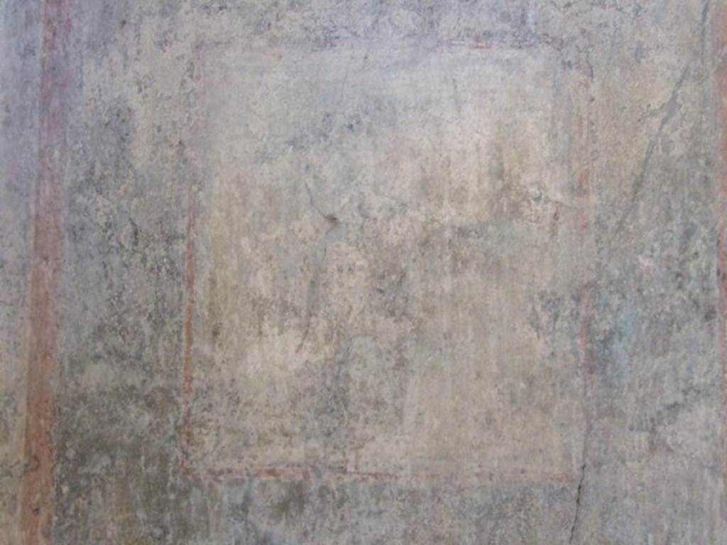 I.10.11 Pompeii. March 2009. Room 8, remains of wall painting from north wall of triclinium.
According to NdS –
On the north wall, because of the deterioration suffered to the surface by the peeling plaster and with only a few residual spots of colour, ithe painting was no longer in any way recognizable.
See Notizie degli Scavi, 1934, (p.330).